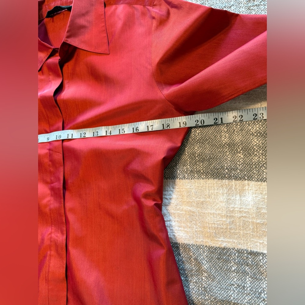 Vtg Express 100% Silk Button Up Shirt Sz 3/4 Red/Orange
Shiny Long Sleeve 90’s - Picture 7 of 11